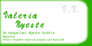 valeria nyeste business card