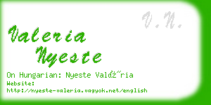 valeria nyeste business card